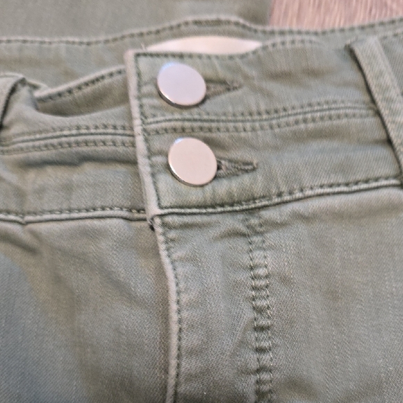 LOFT Olive Green High Waist Skinny Jeans - Picture 9 of 16